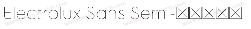 Electrolux Sans Semi字体转换